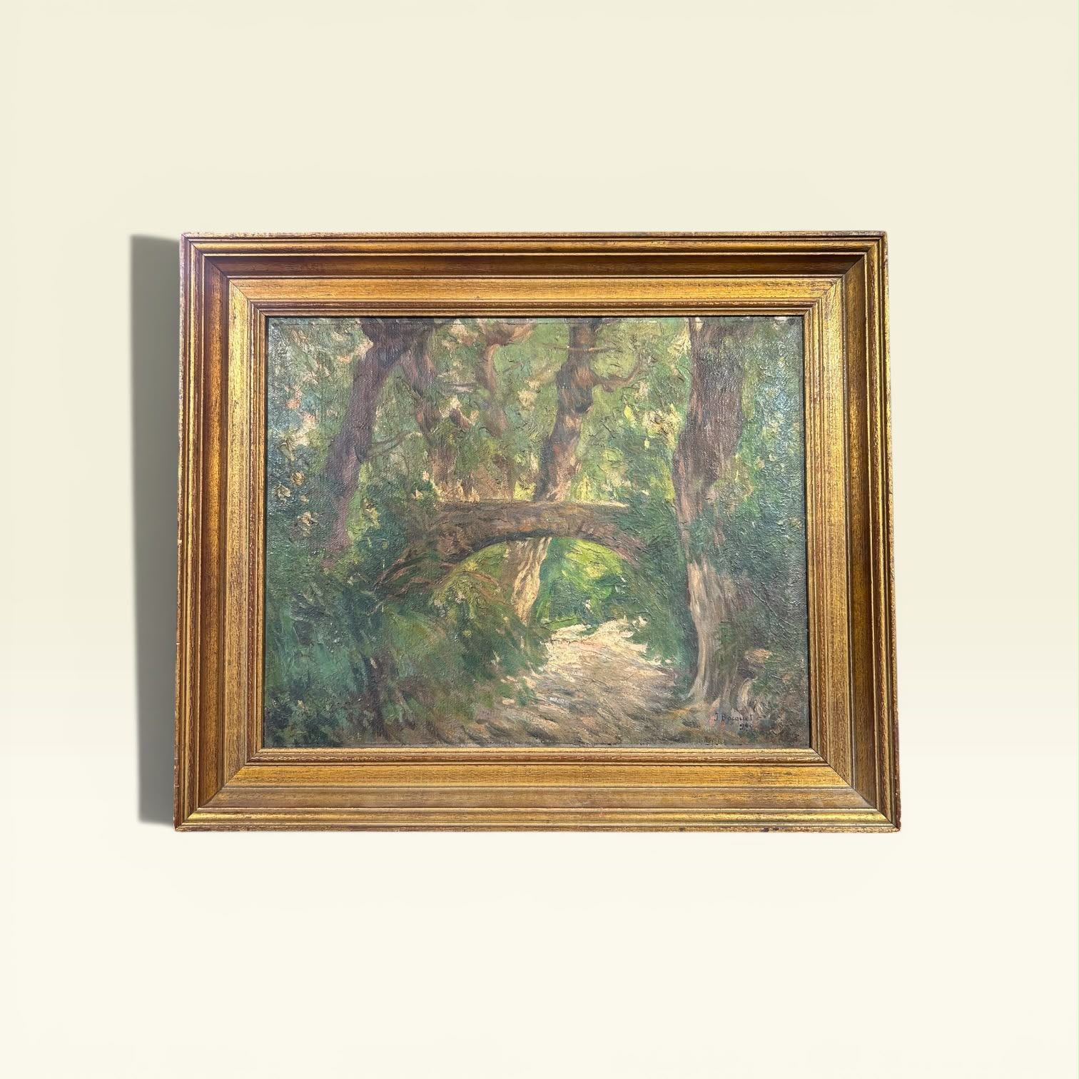Óleo sobre lienzo antiguo - firmado